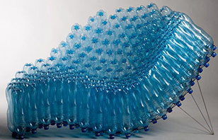 Chair made of upcycled plastic bottles, by Pawel Grunert, Design Will Save The World