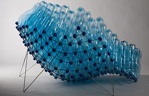Chair made of upcycled plastic bottles, by Pawel Grunert, Design Will Save The World